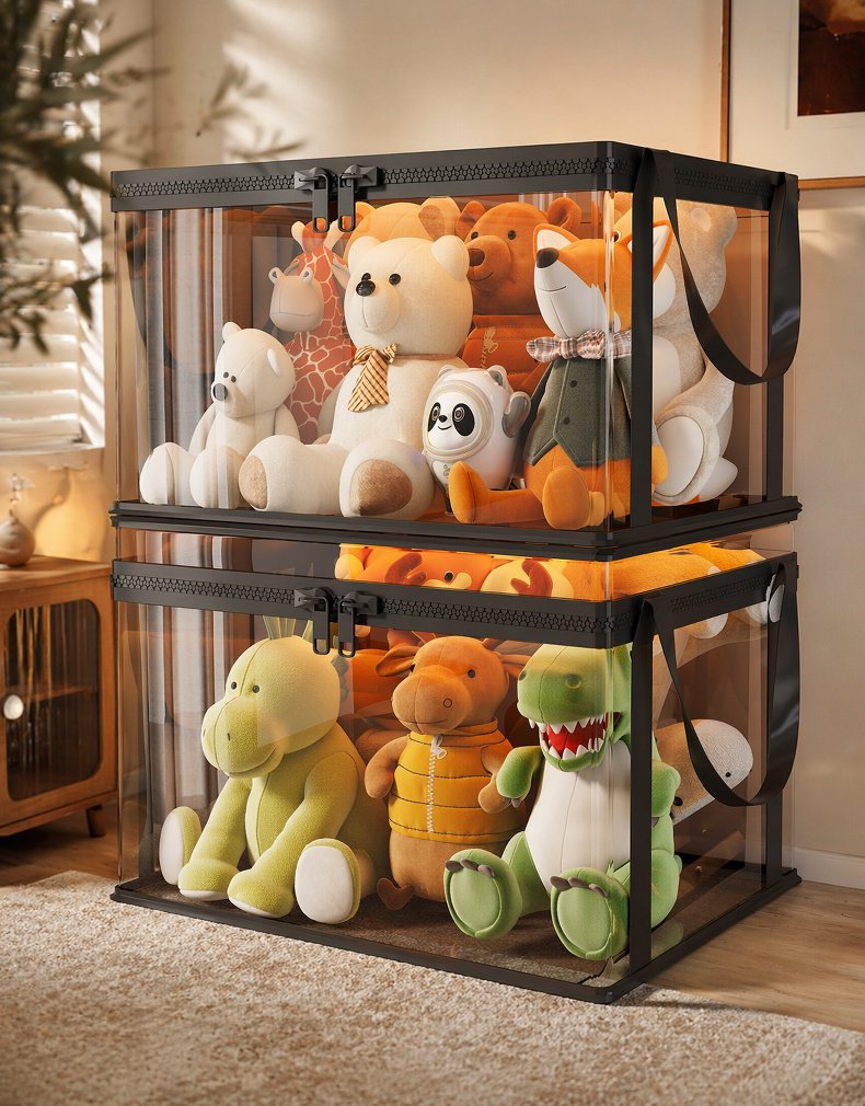 Easy-access transparent toy organizer