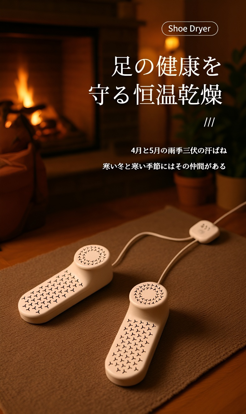 折りたたみ式家用靴乾燥機の正面写真