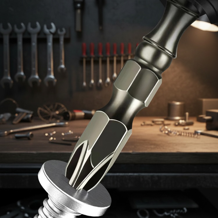 High strength double section tungsten steel small head screwdriver head