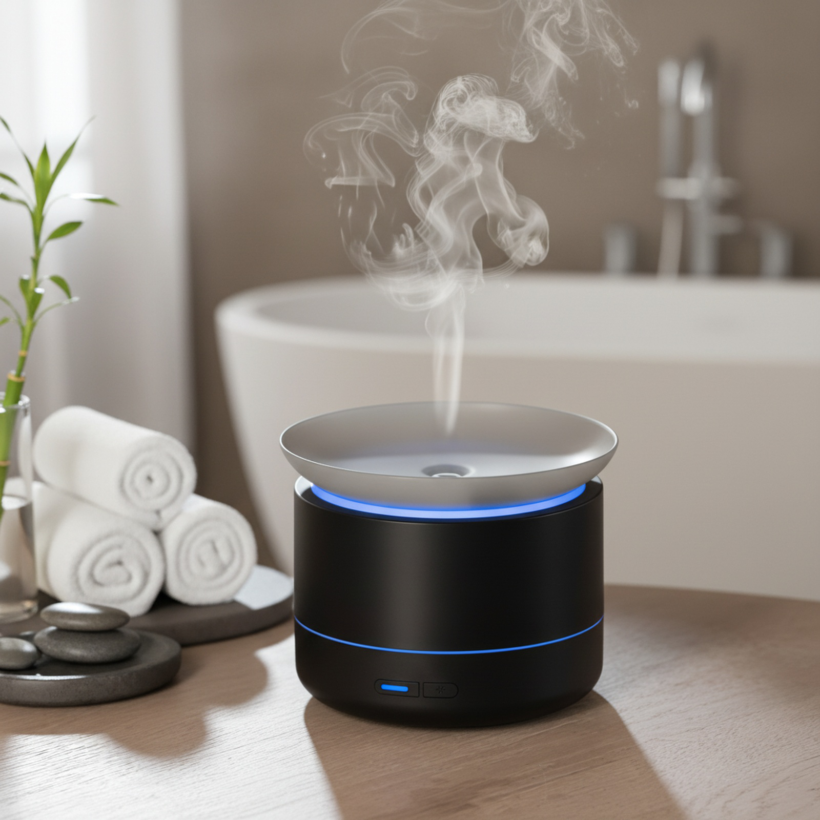 Aromatherapy humidifier with LED atmosphere light