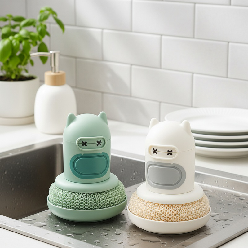 Brosse cartoon pour nettoyage de cuisine