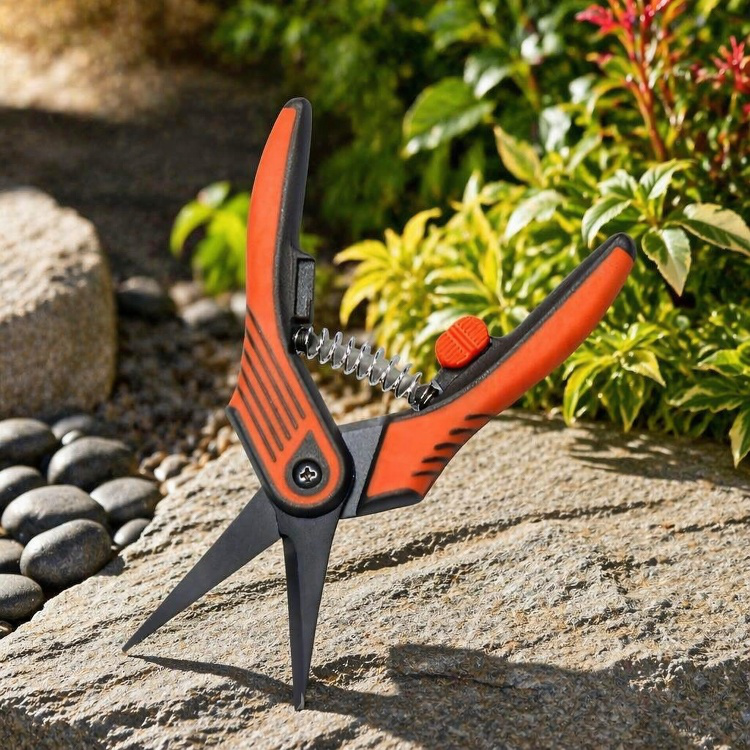 Gartenschere, scharf und langlebig, Sicherheitsverschluss, rutschfester Griff