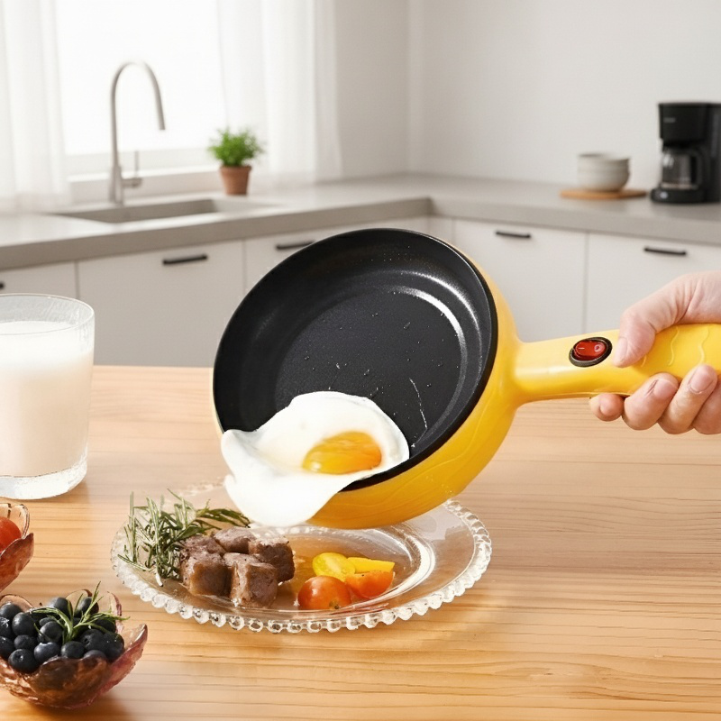 Cocina eléctrica portátil para el hogar, antiadherente para cocinar huevos