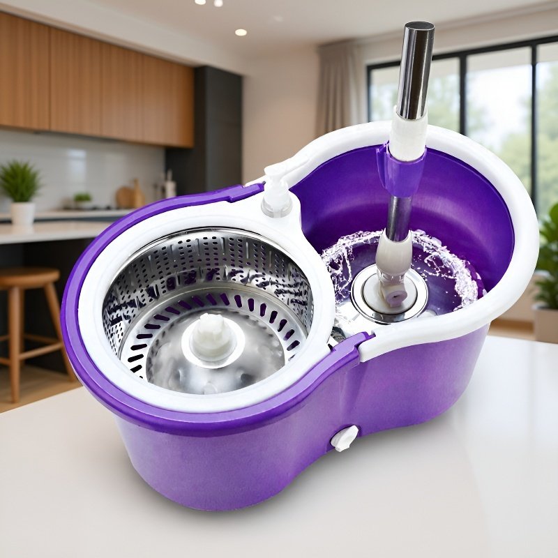 360° drehbarer Wischmopp mit Eimer für effiziente Bodenreinigung