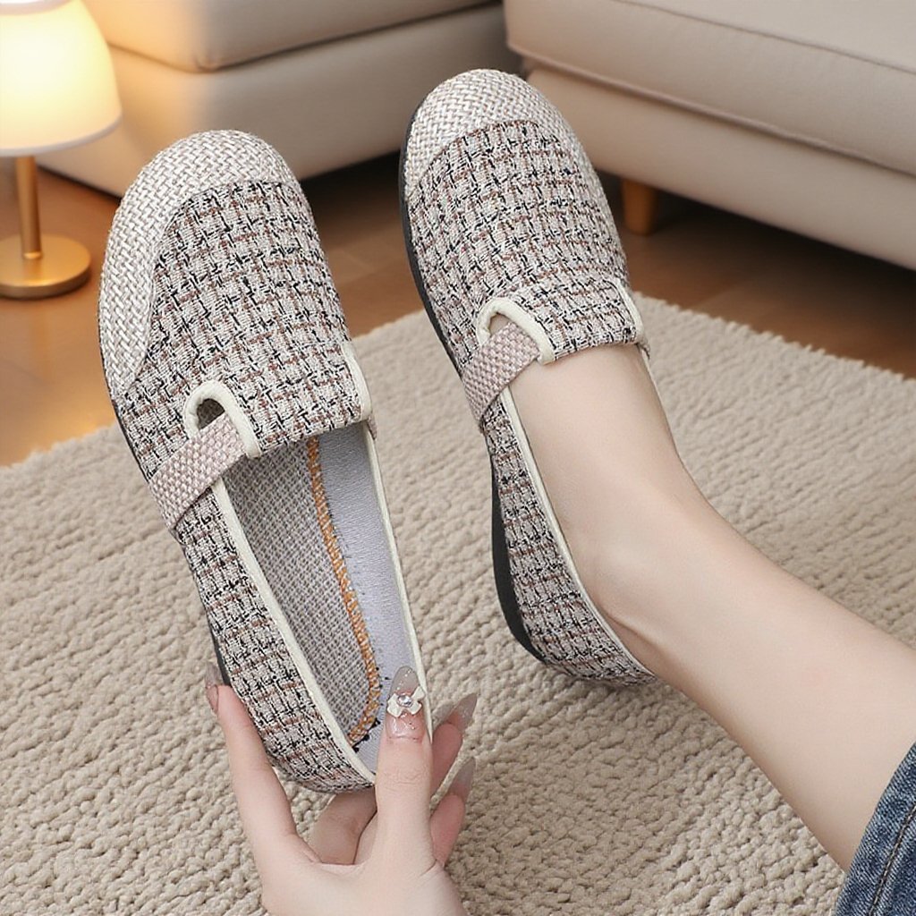 Dámské boty s měkkou podrážkou z látky