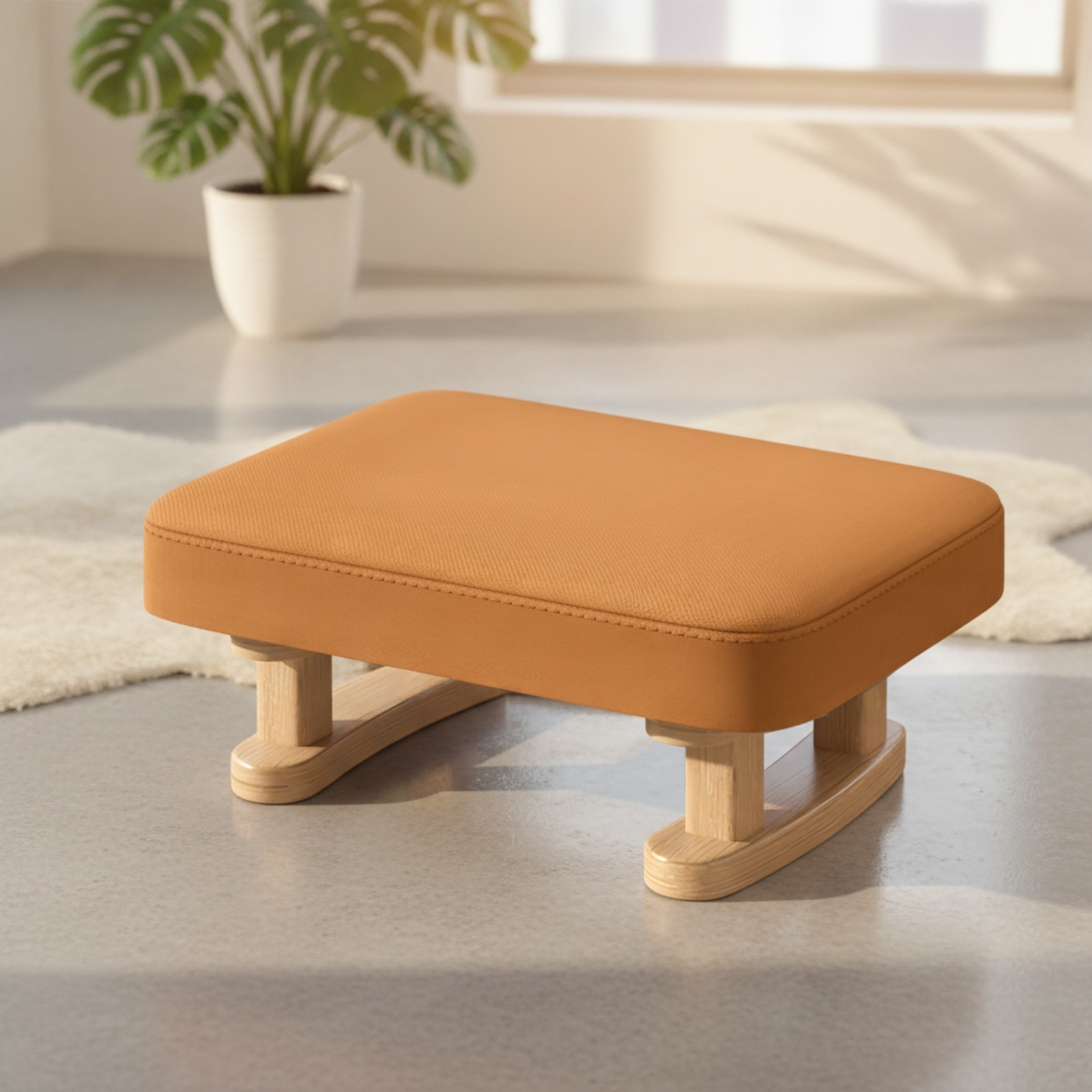Soft cushioned ottoman for versatile seating