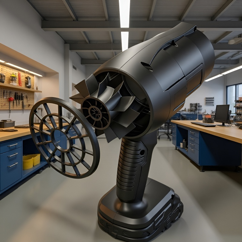 Kabelloser Hochleistungs-Haartrockner, Lithium-Akku, wiederaufladbarer Staubsauger und Laubbläser