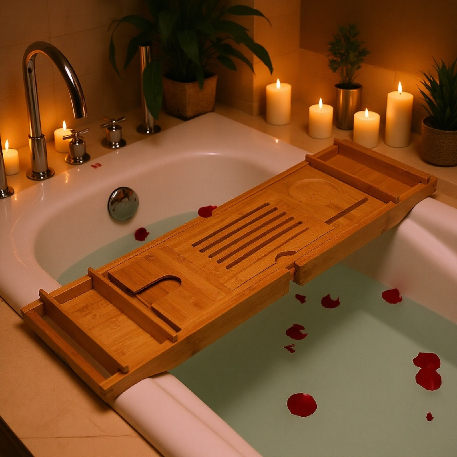 多機能伸縮式滑り止めバスタブラック