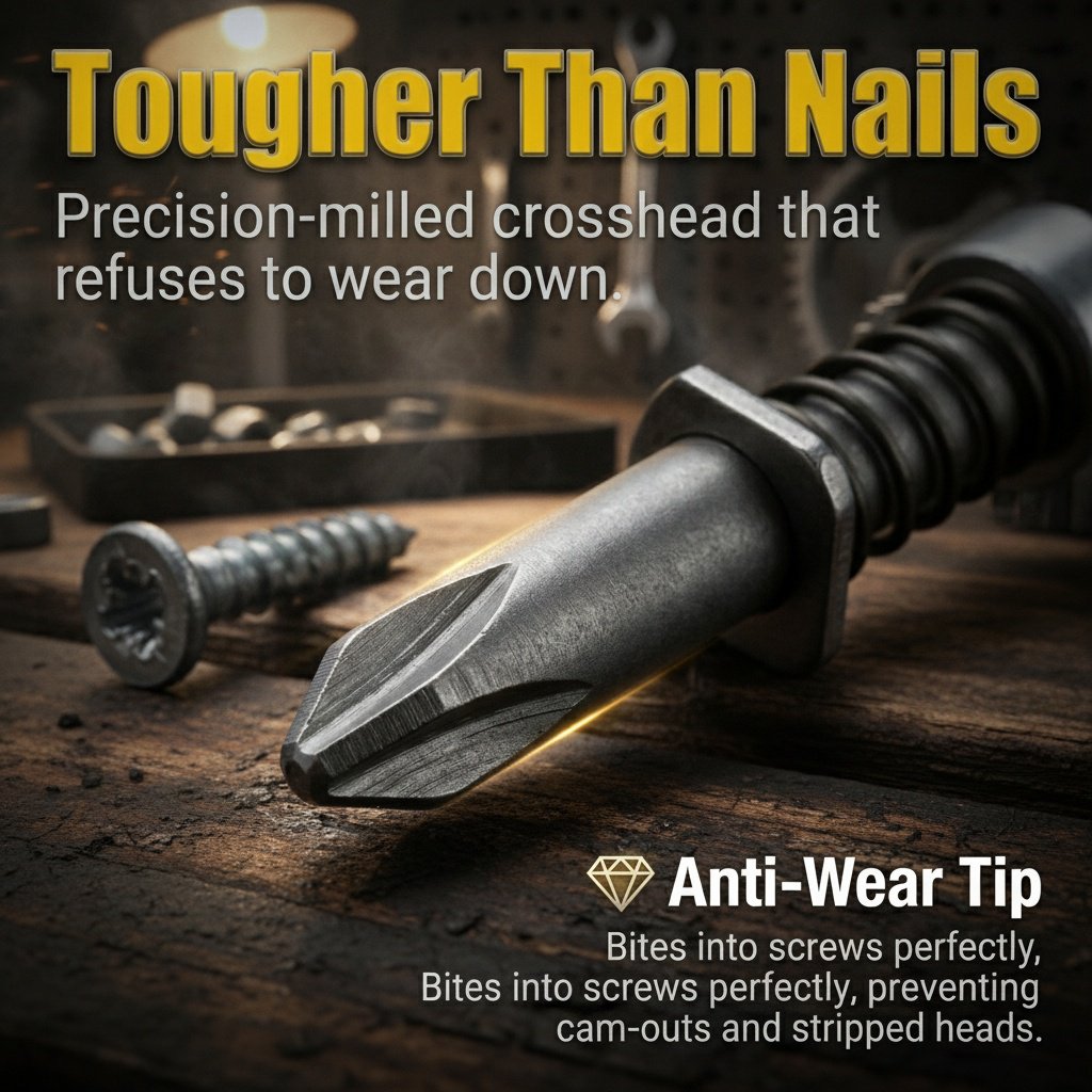 Spring-loaded Screw Fixing Drill Bit close-up view