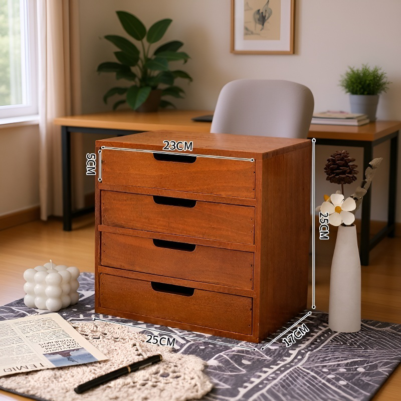 탁상 사물함 다단 수납 서랍형 사물함 잡동사니 수납장 우드 화장품 사물함 사물함 다용도 스몰 키높이 선반