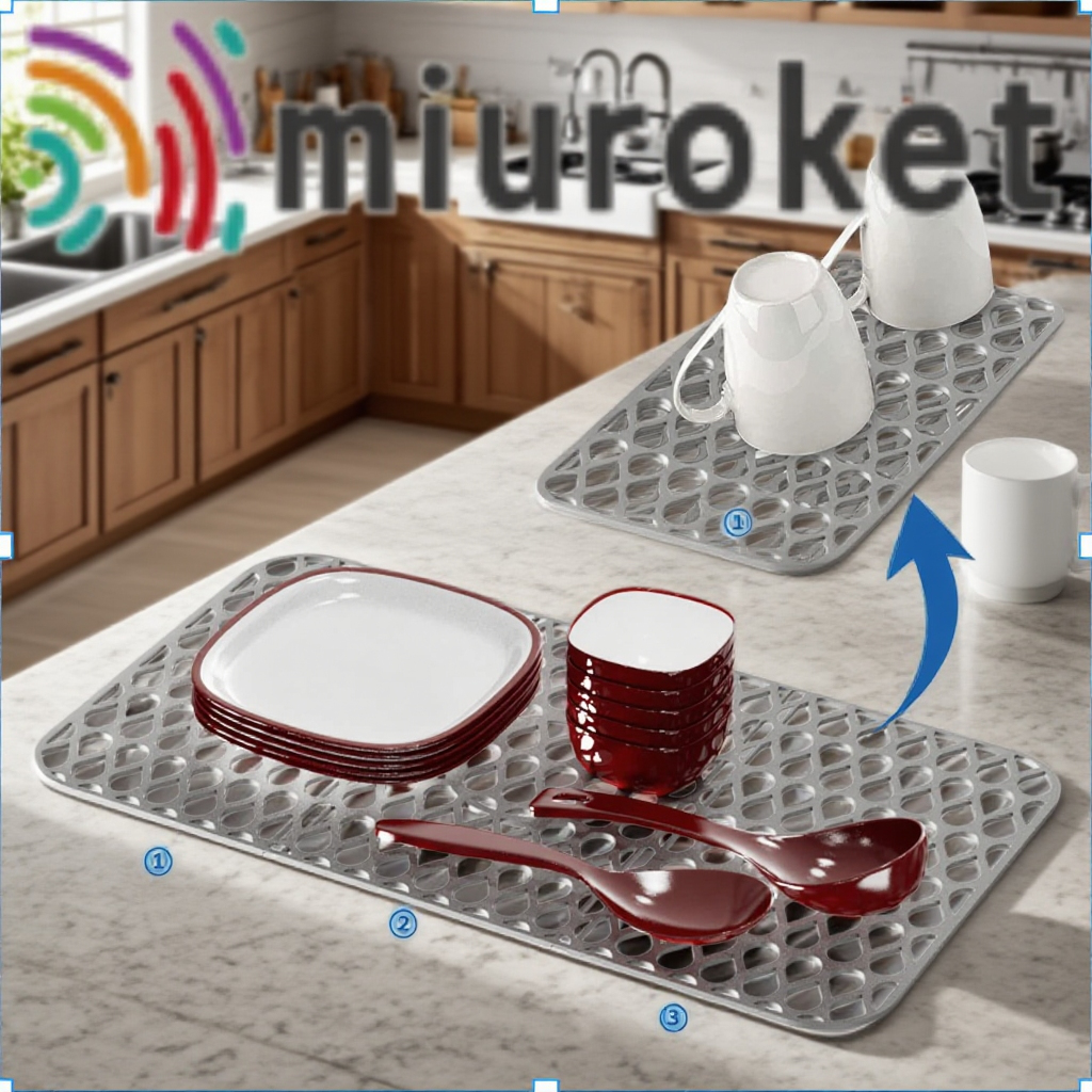 シリコンシンクマット 水切り・断熱・滑り止め機能付き