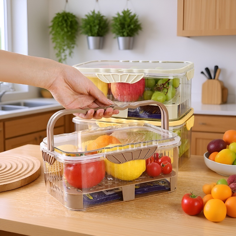 Caja de almuerzo multifuncional con diseño de refrigeración