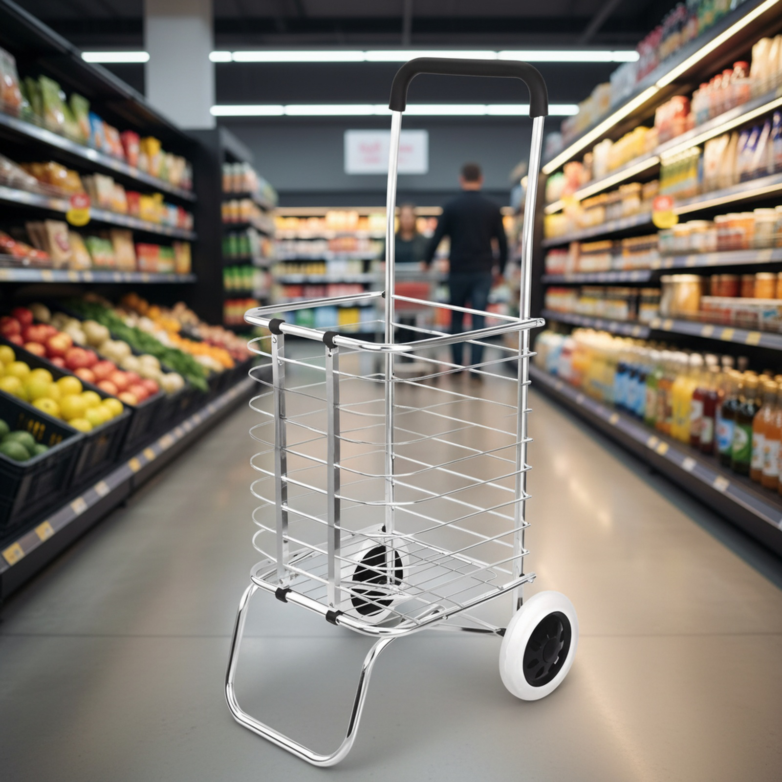 Foldable Shopping Trolley for Home Use, Ideal for Elderly