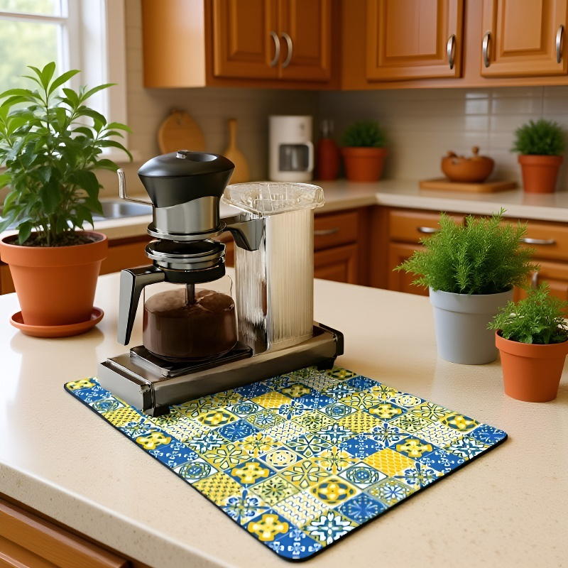 Detalle de la textura absorbente de la almohadilla de cocina