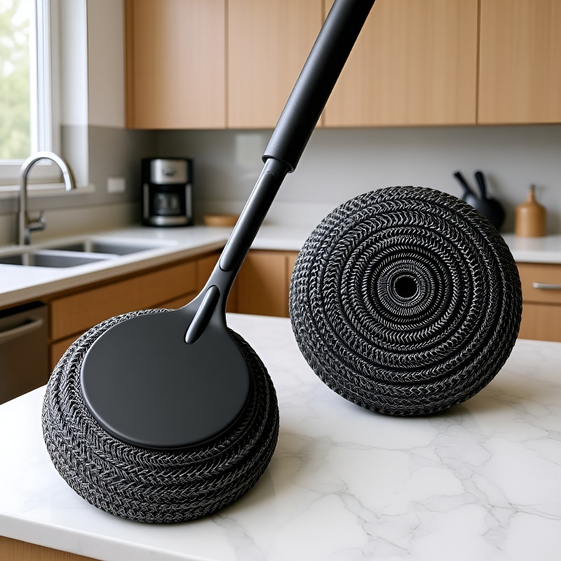 Topf-Reinigungsbürste mit langem Griff, Edelstahl, Küchenhelfer