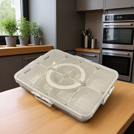 Caja organizadora de especias para cocina con tapa