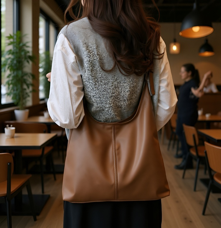 넉넉한 수납공간을 보여주는 캐주얼백 내부