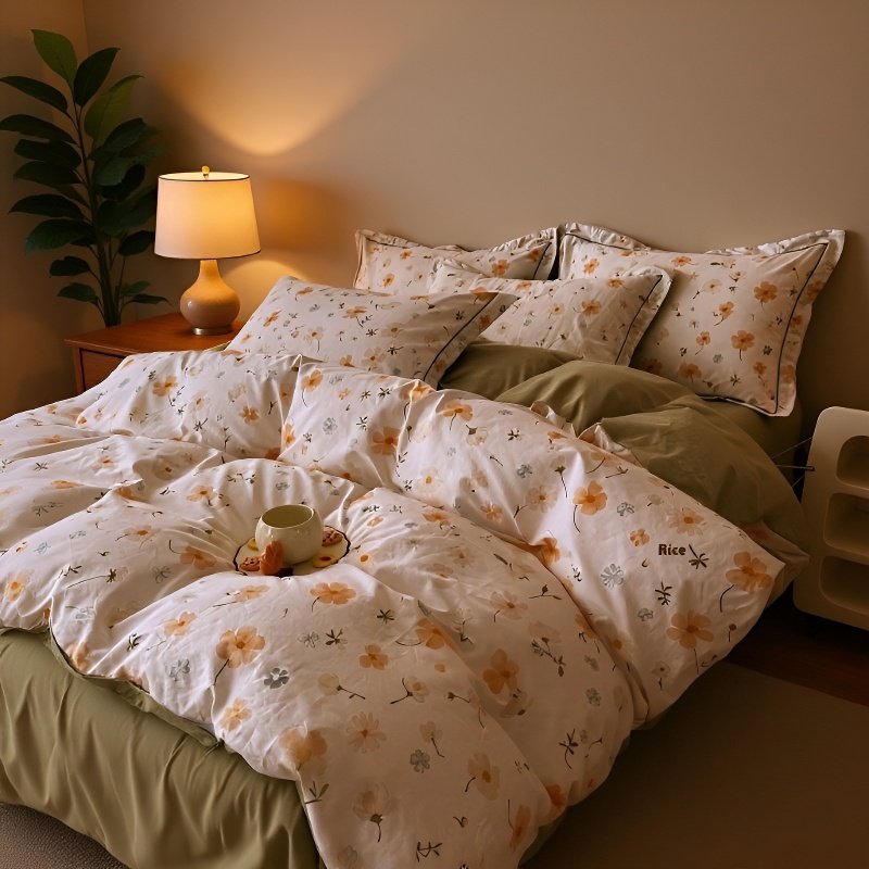 Modern Printed Cotton Four-Piece Set