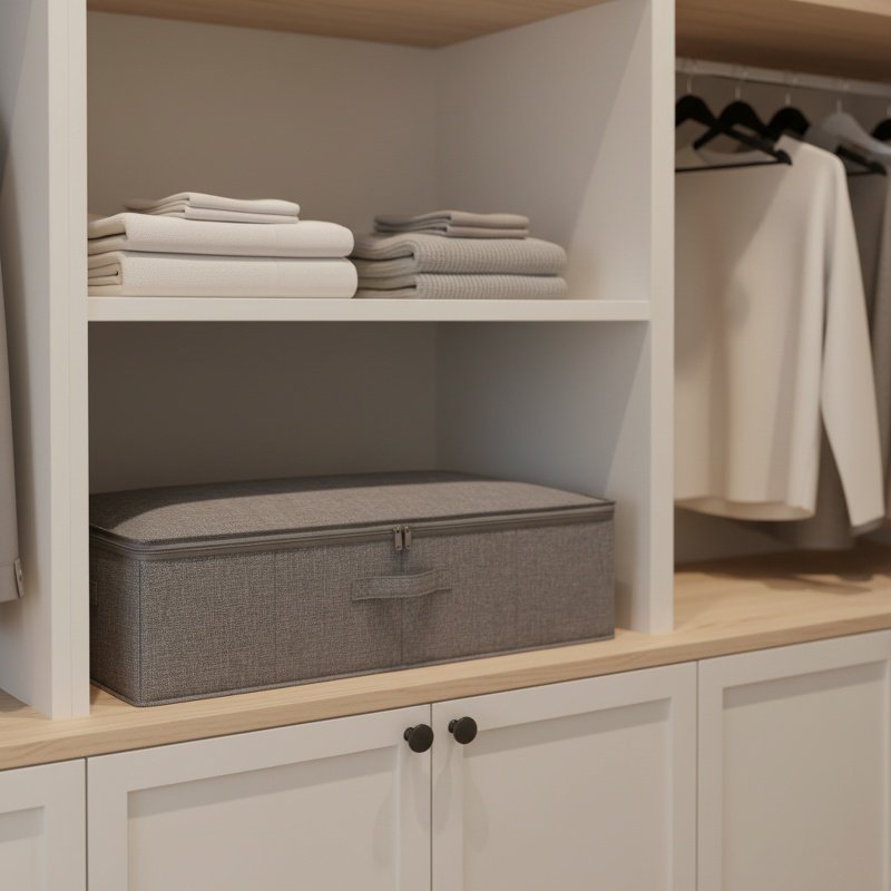 침대 밑 수납함 패브릭 접이식 투명 커버 침대 아래 이불 수납함 부직포 의류 신발 케이스