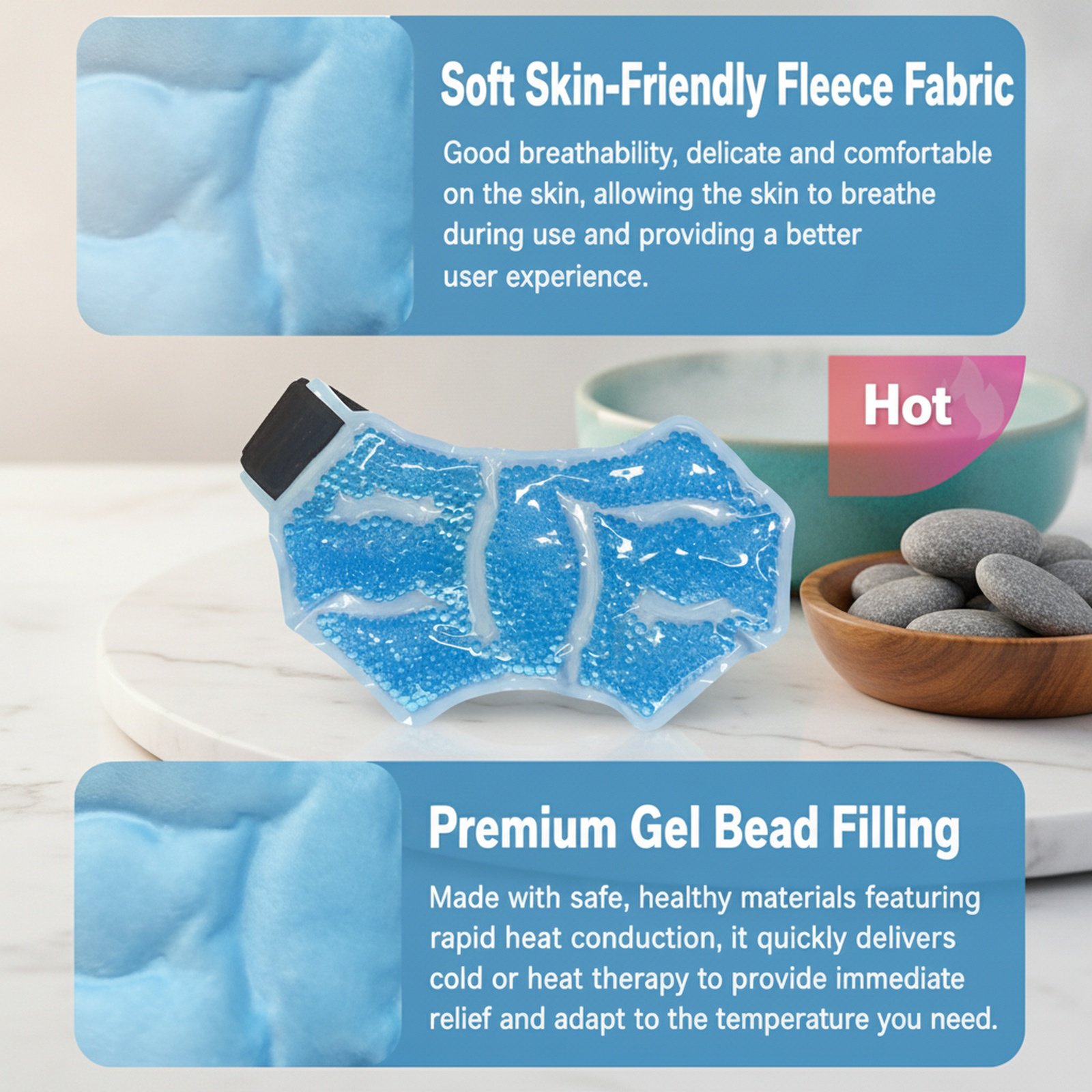 Hot-selling plush double-sided hot and cold compress foot protector/ice pack/protective gear for eve