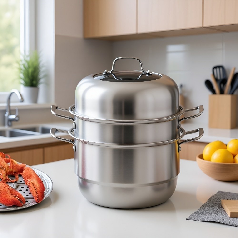 두꺼운 스테인리스 스틸 수프 냄비