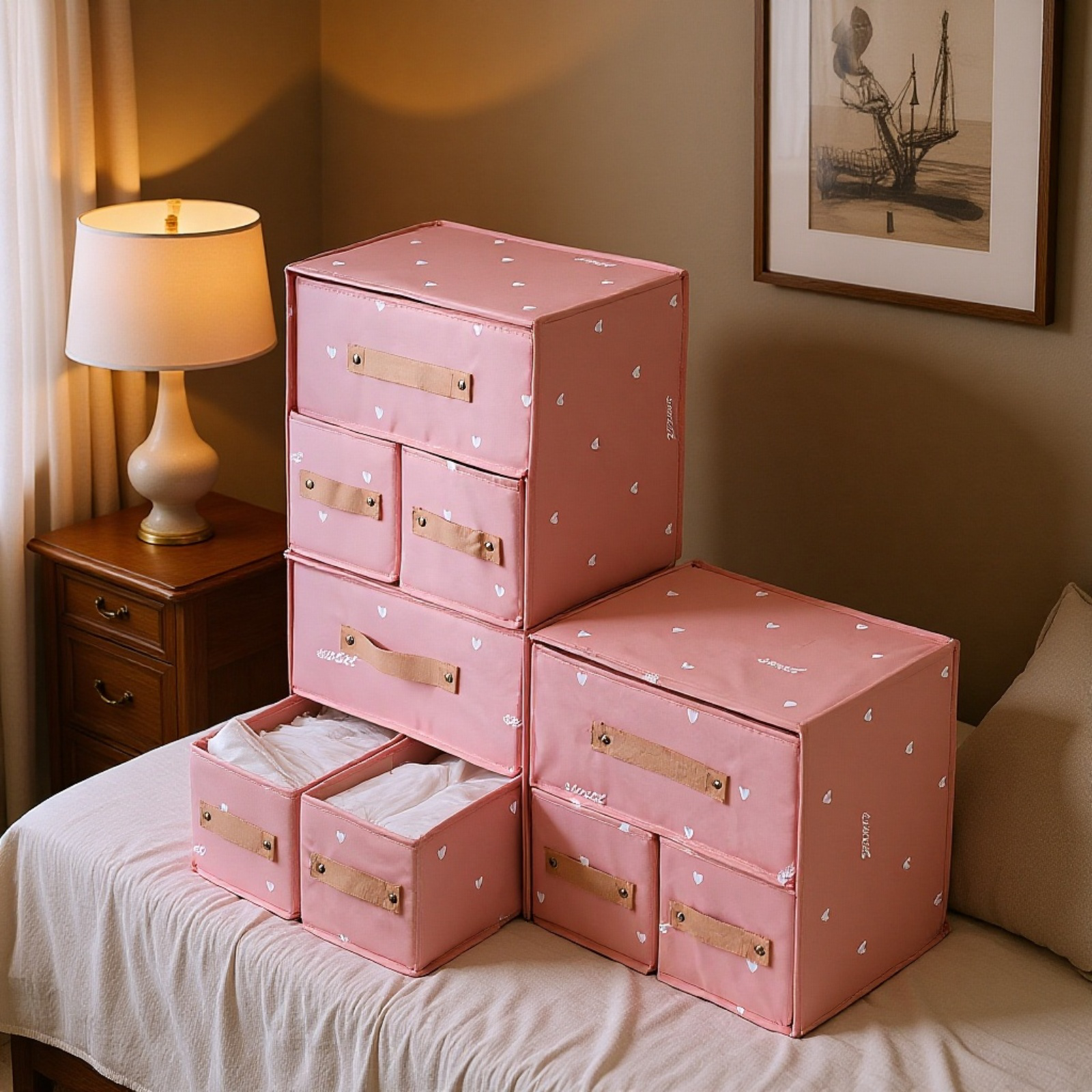 新しい引き出し式衣類収納ボックス収納家庭用バスケットボックス収納ボックス布製ワードローブ収納ボックス衣類大型ボックス