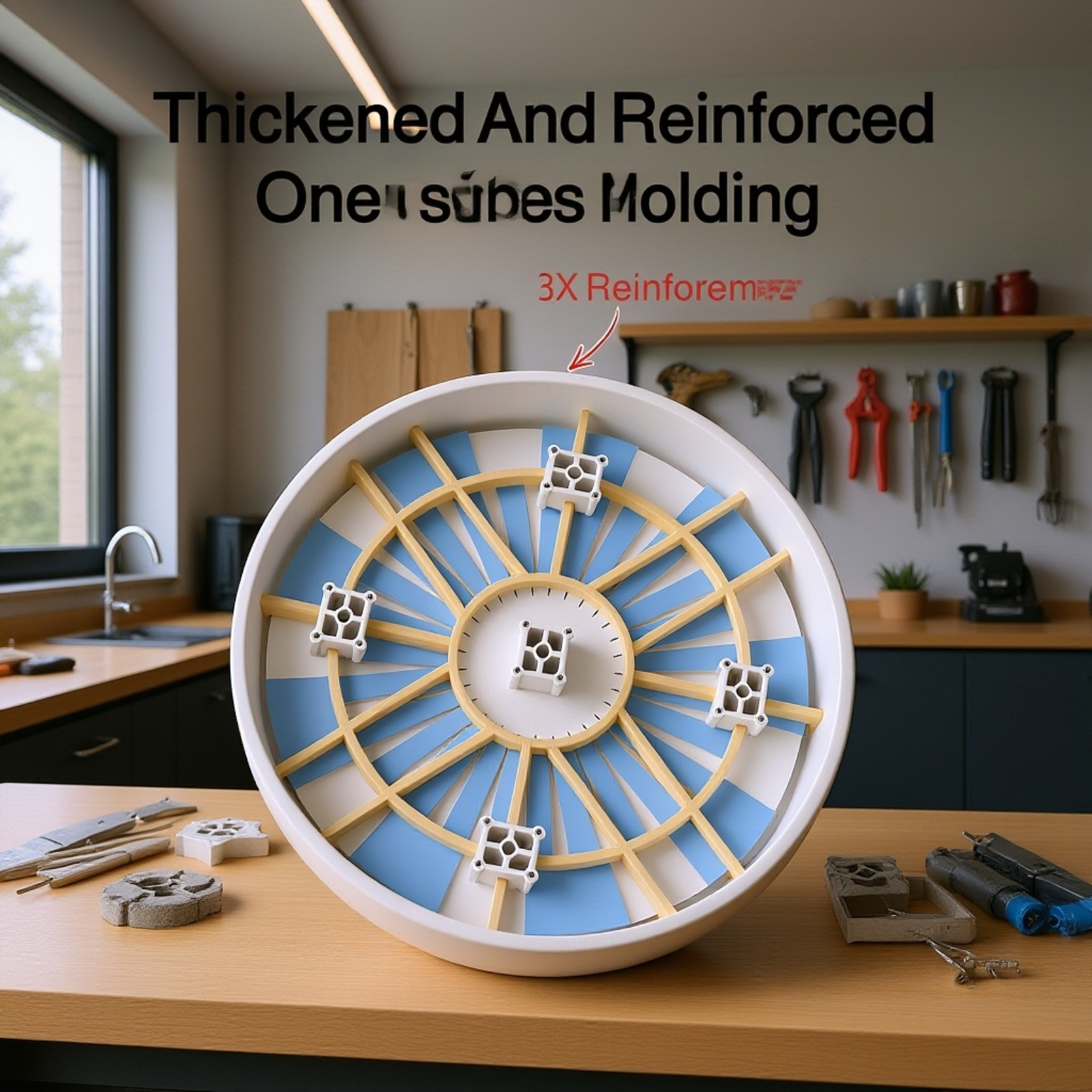 Round Flower Pot Tray with Universal Wheels, Movable and Silent Plant Base