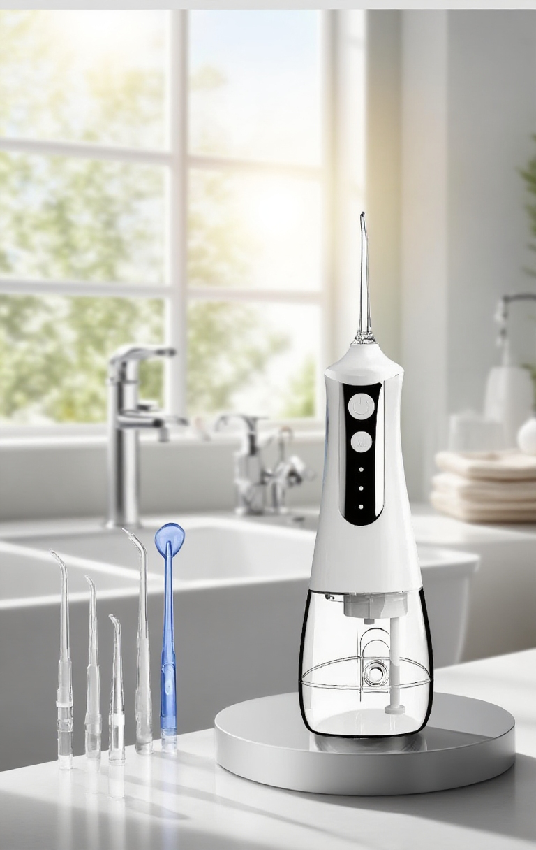 강력한 수압으로 플라그 제거하는 전동 구강 세정기