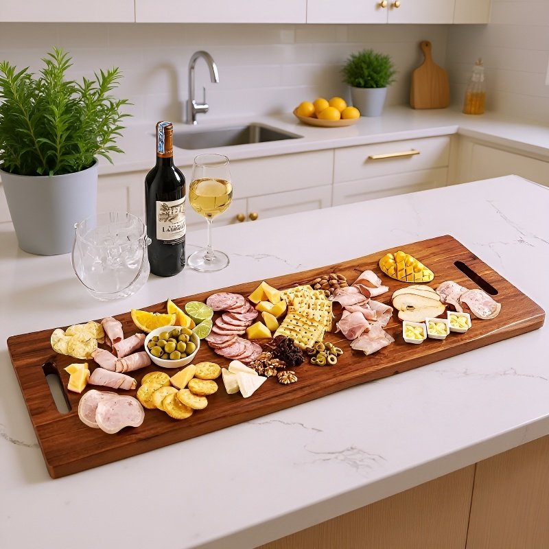 대용량 우드 손잡이 도마