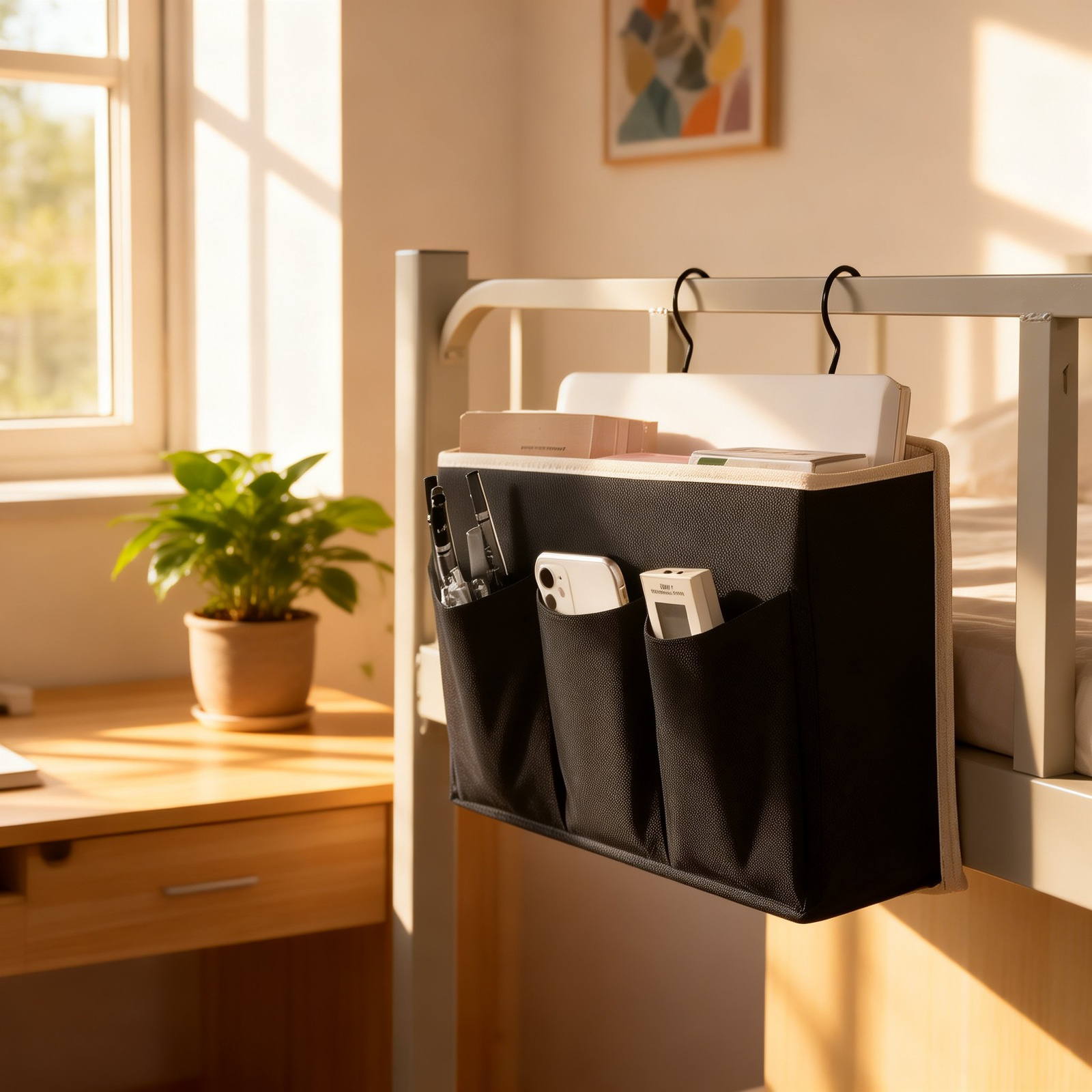 Bedside Multi-layer Hanging Organizer, Dormitory Bedside Storage Bag, Hanging Storage Bag