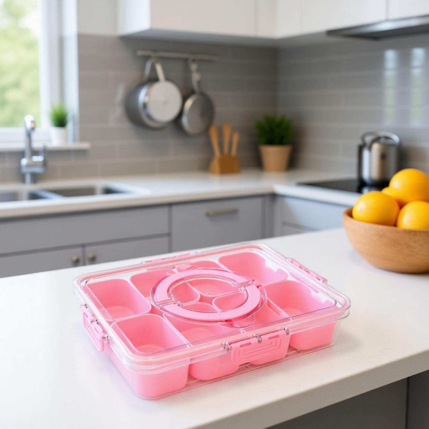 Caja organizadora de especias para cocina con tapa
