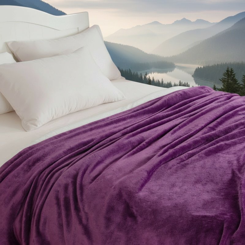 Warm thick flannel blanket for sofa