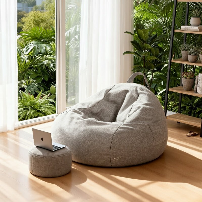 Mini Reclining Tatami Lazy Sofa Chair for Bedroom Living Room Balcony