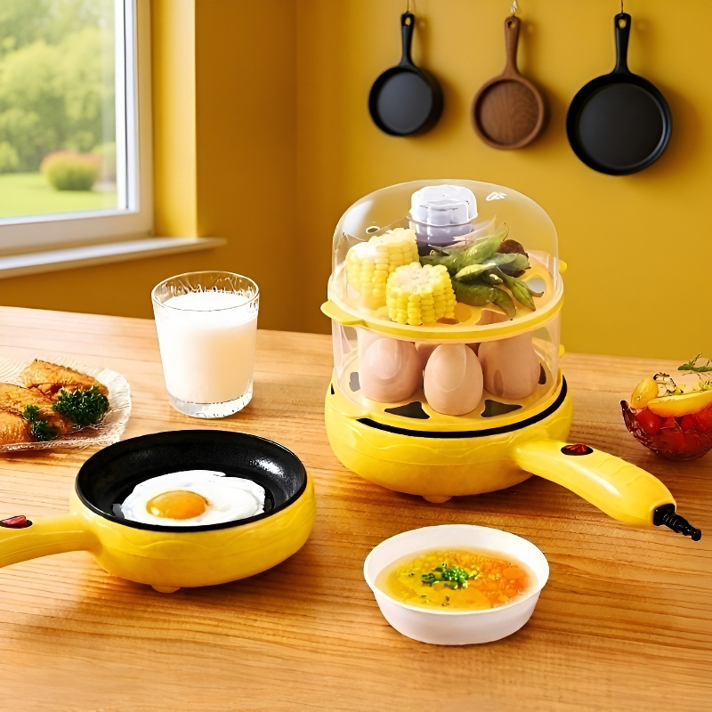 Mini cocina eléctrica antiadherente para hervir huevos en casa