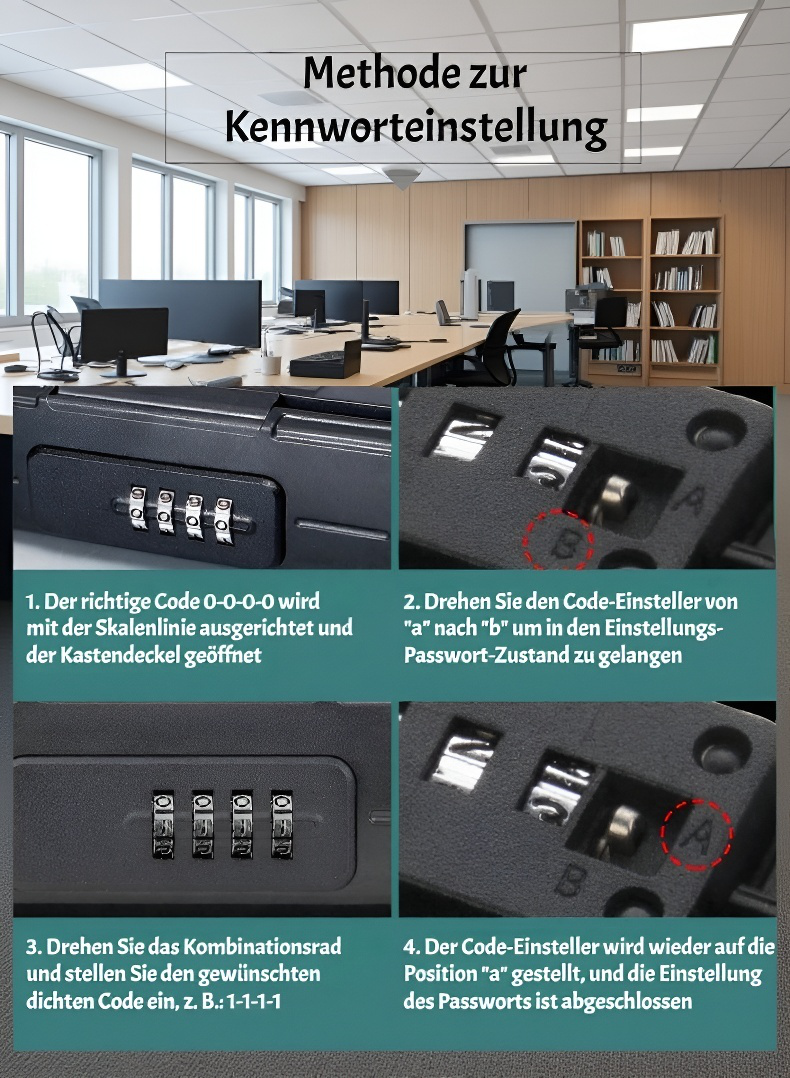 Vielseitige JMY Passwort-Schlüsselbox für unterwegs und am Strand