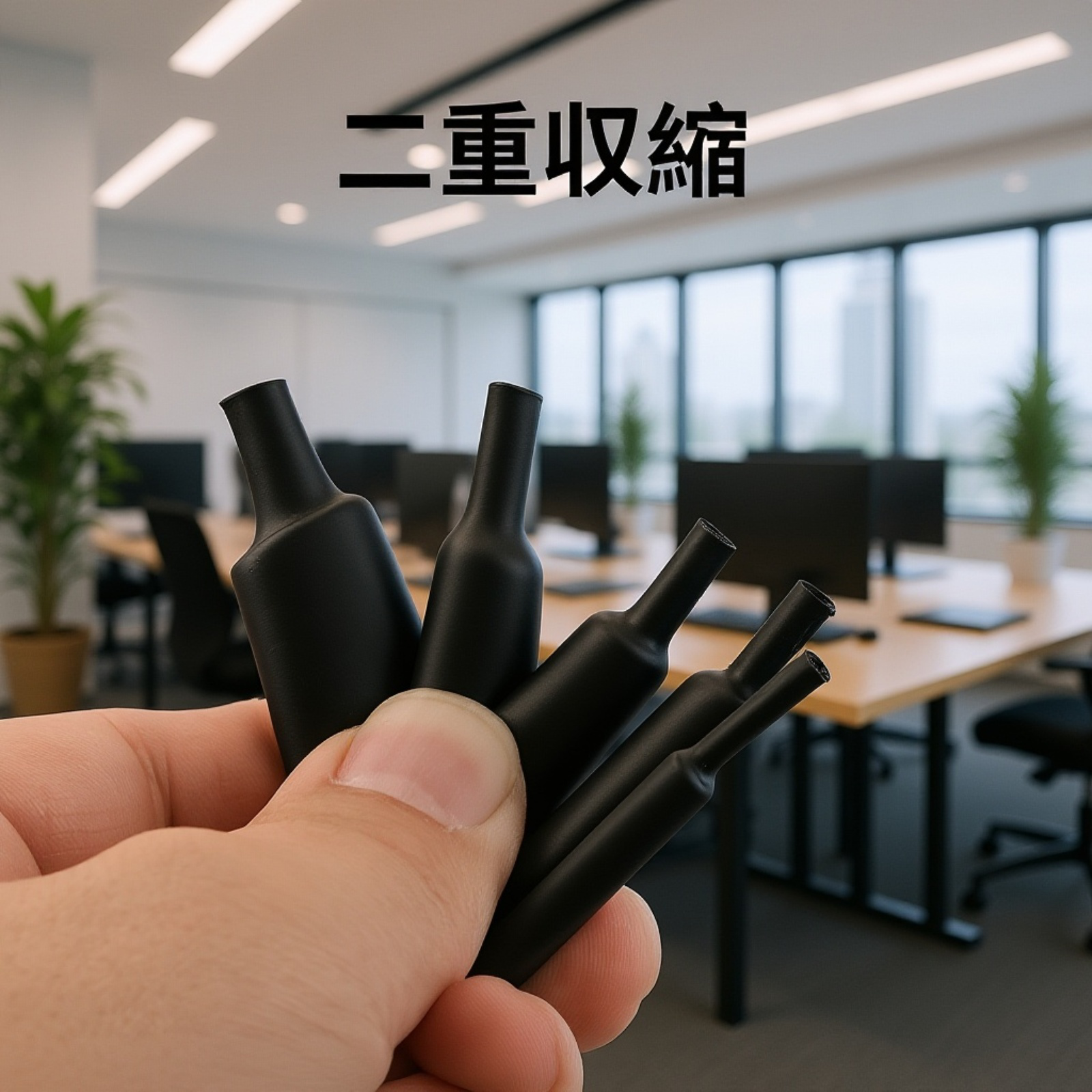 スマホデータケーブル用4倍収縮修復チューブ 電線保護カバー