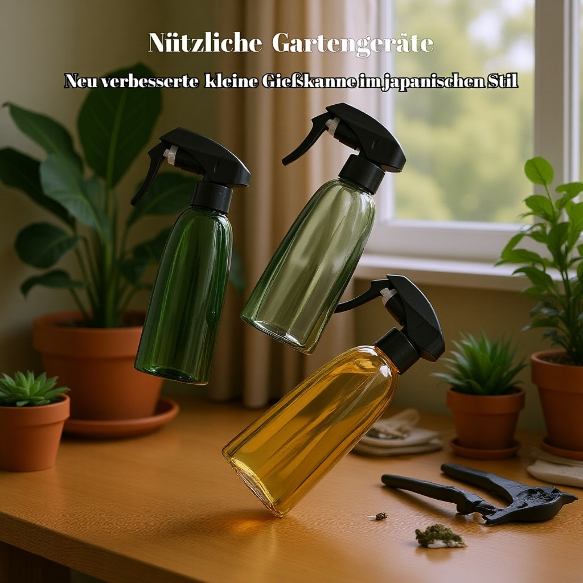 Garten Sprühflasche für Pflanzenbewässerung im Einsatz