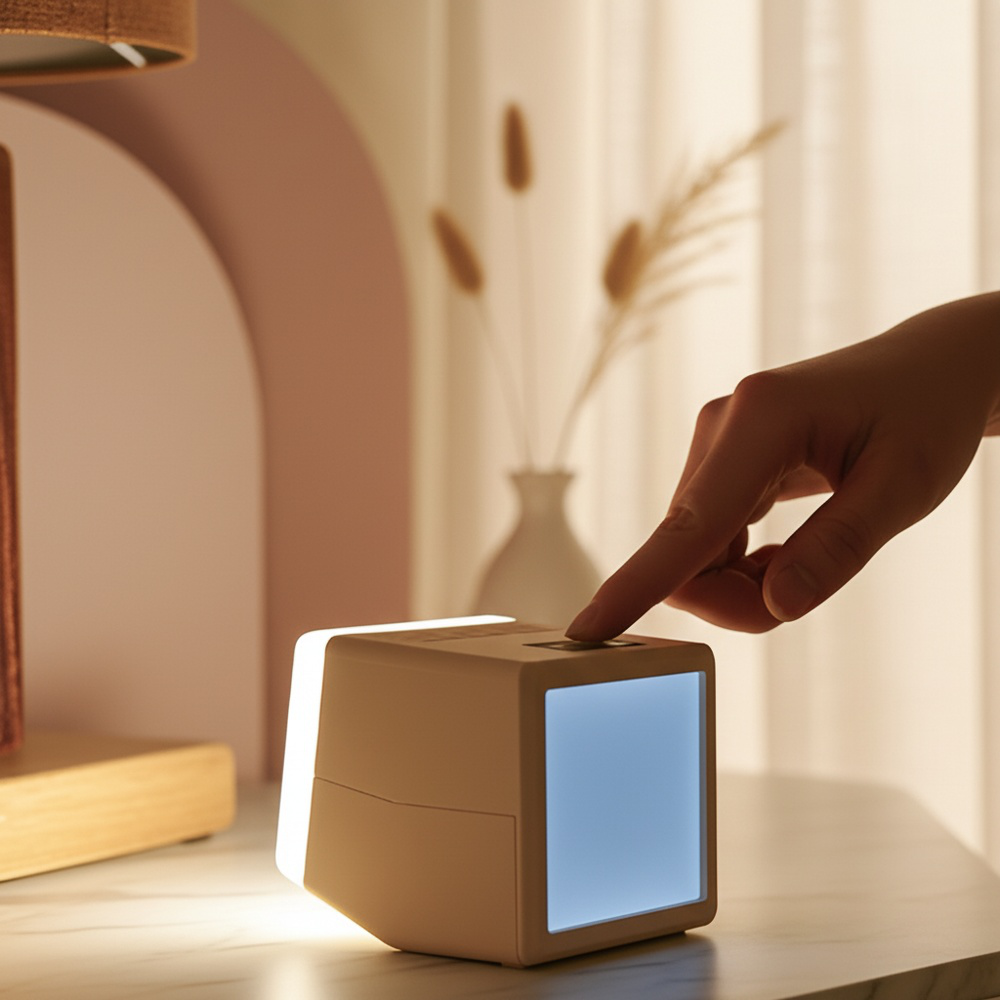 Alarm clock with adjustable night light brightness