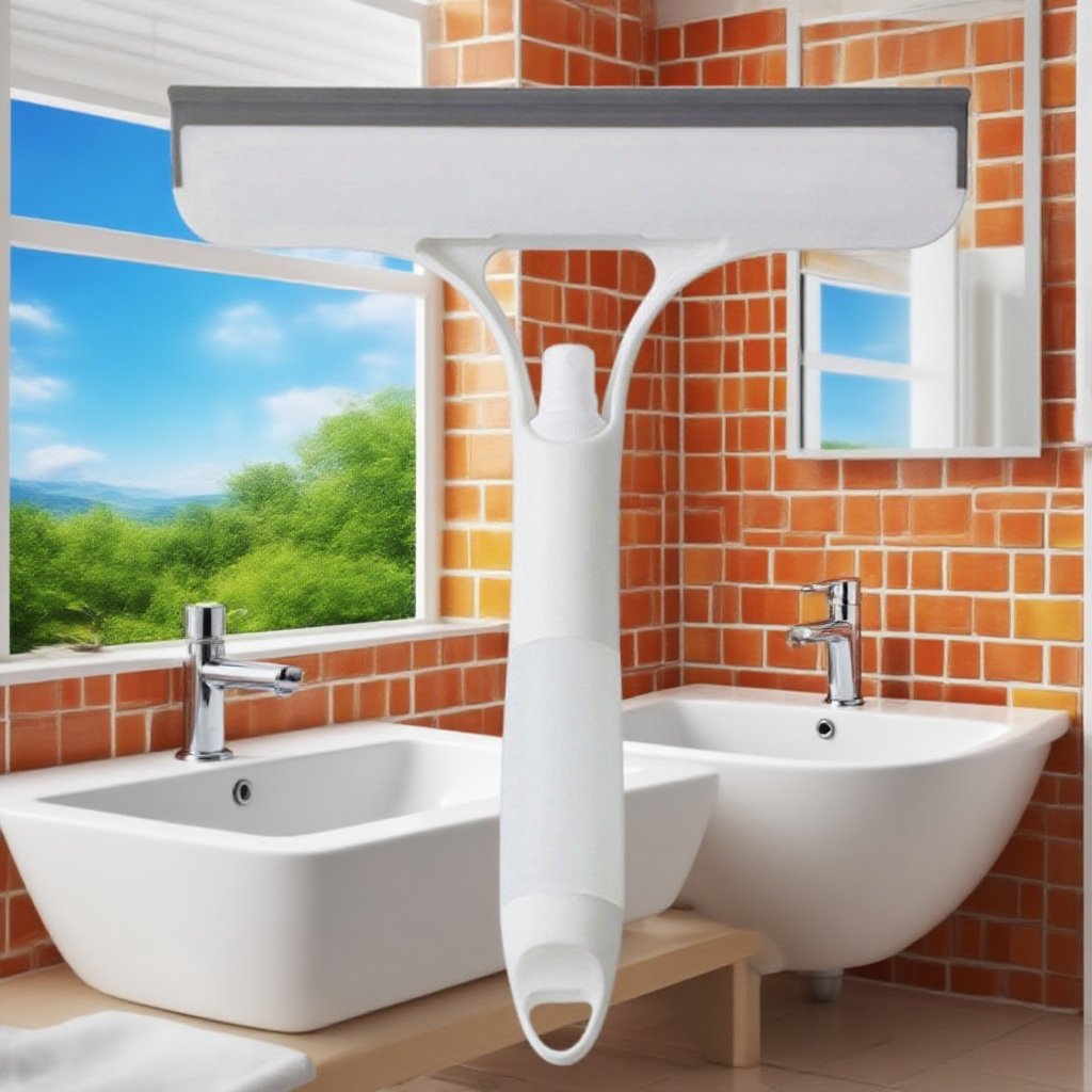 스크레이퍼 물 스프레이 유리 닦는 도구 욕실 청소 도구 변기