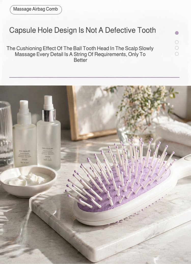 Air cushion comb for long and curly hair