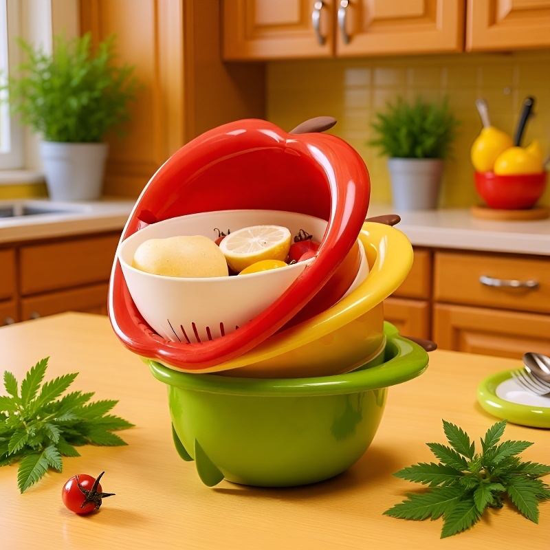 Cesta de drenaje con forma de fruta linda