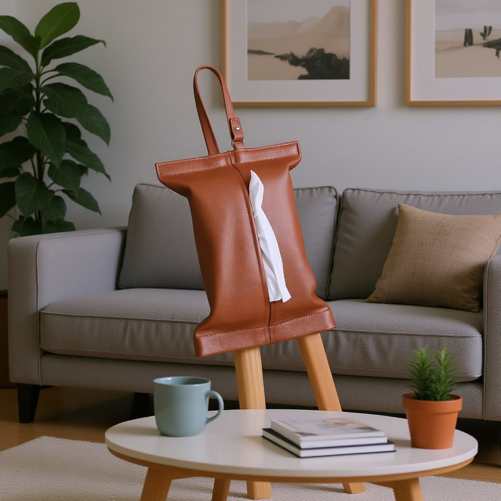 車載用吊り下げ式ティッシュボックス　高温耐性・耐日射