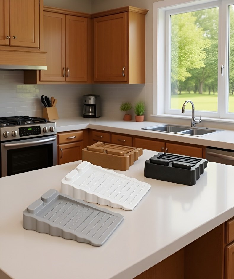 미끄럼 방지 패드가 부착된 도어 스토퍼 바닥면