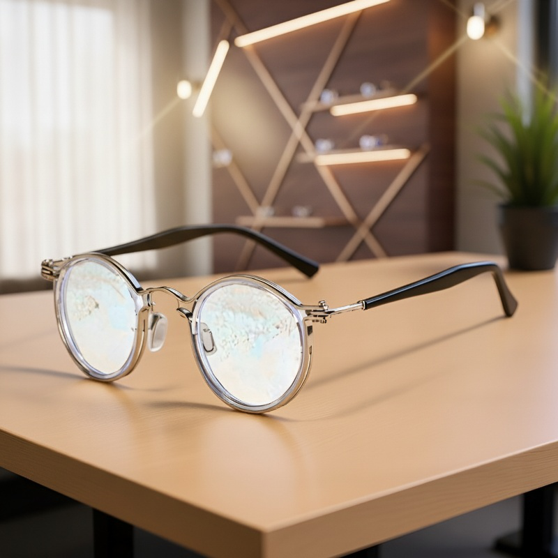 Stylish round frame blue light blocking glasses for men and women