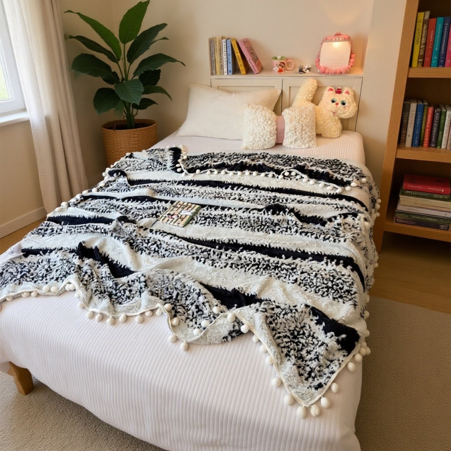 Manta de sofá autocalentable con absorción de humedad, cálida y cómoda