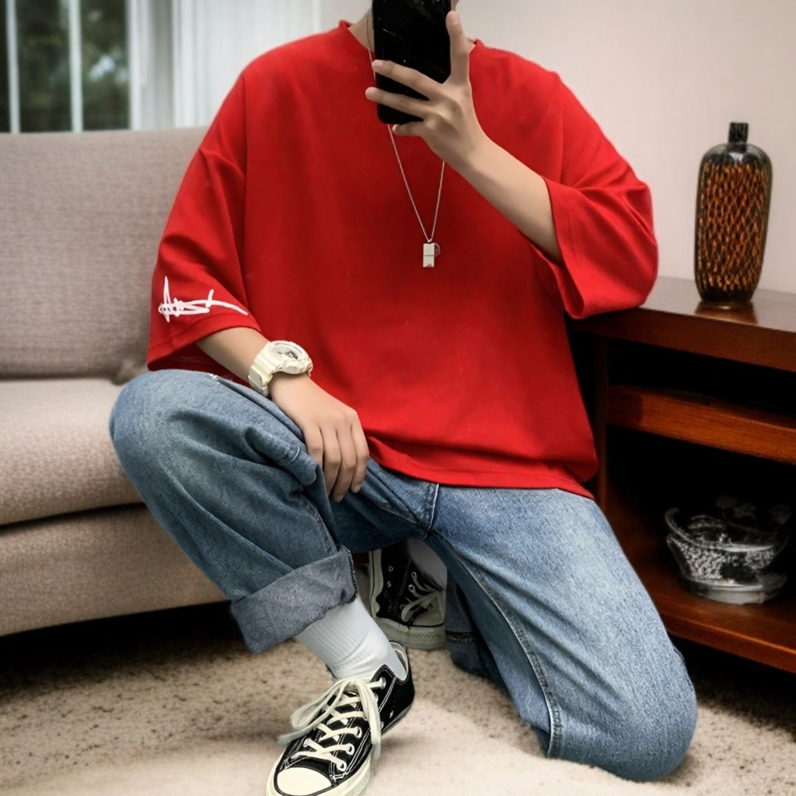 2020年夏新作メンズ半袖Tシャツトップス、ユースメンズ服、トレンディなゆったりフィットアンダーシャツ、卸売