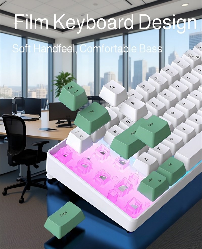 Stylish wired keyboard for gaming and office