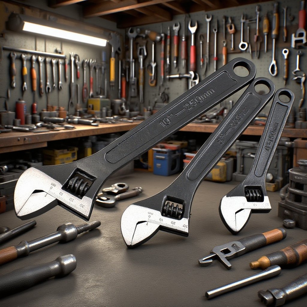 Full steel large opening quick adjustable wrench