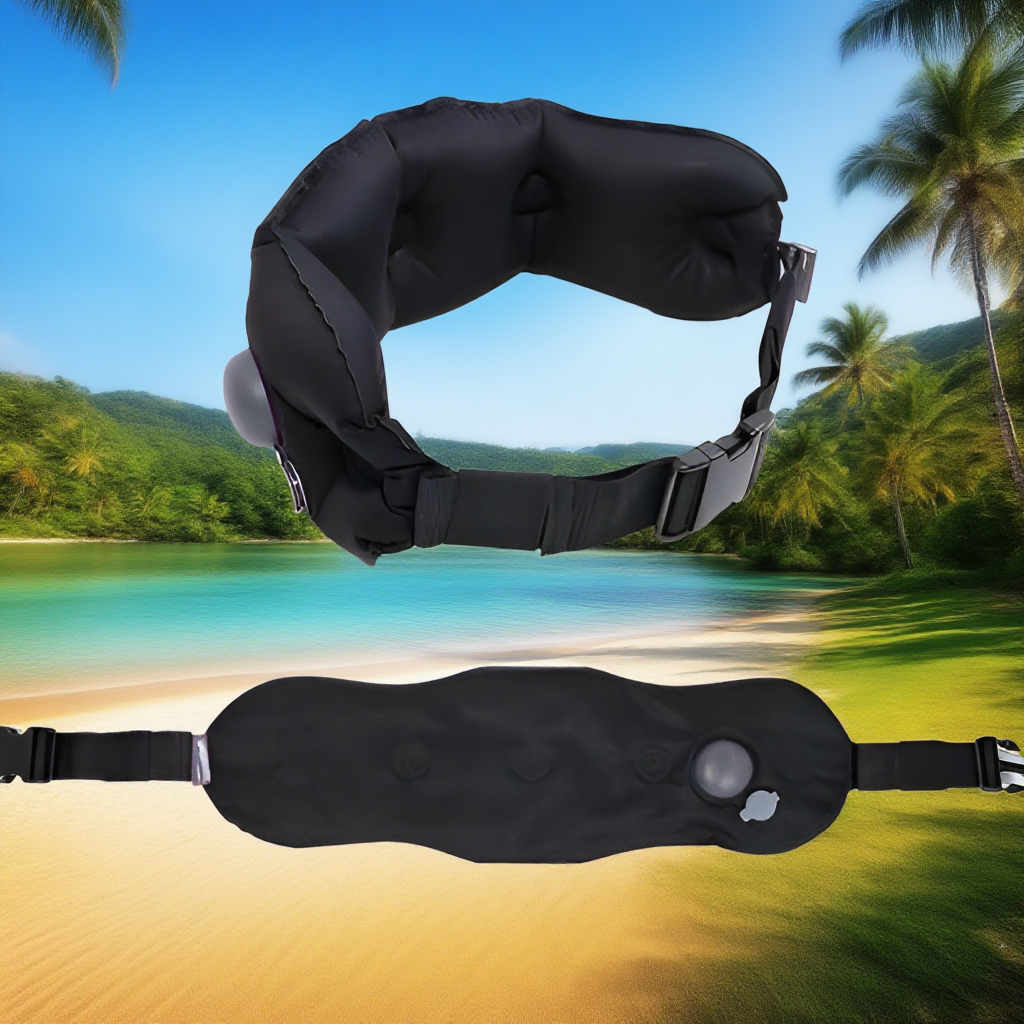 腰椎サポート枕 ベルト式 旅行用 軽量 折りたたみ可能 オフィス・車用