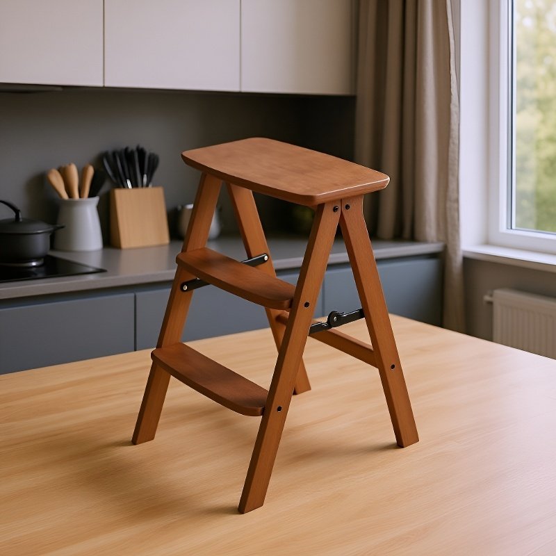 Taburete alto de cocina multifuncional plegable